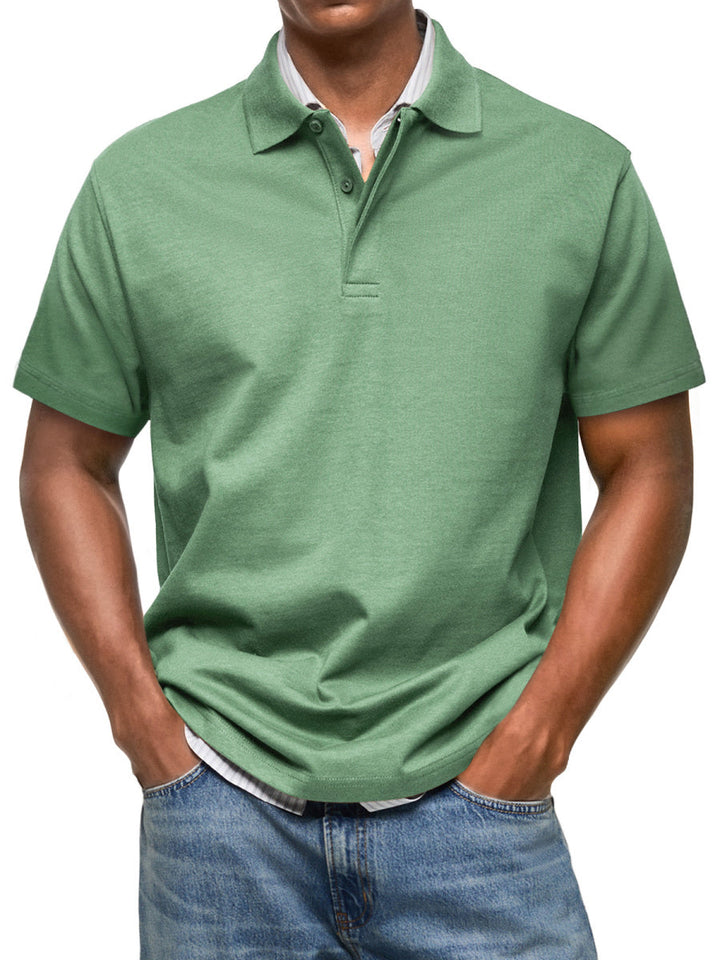 Men's Polo Shirt Short Sleeve Casual Polo Shirt Men's Slim Fit