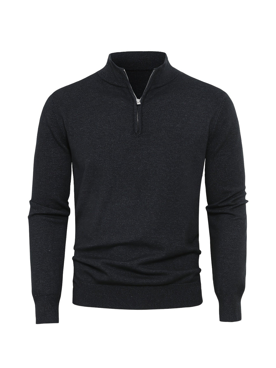 Men's Knitted Jumper with Half Zip