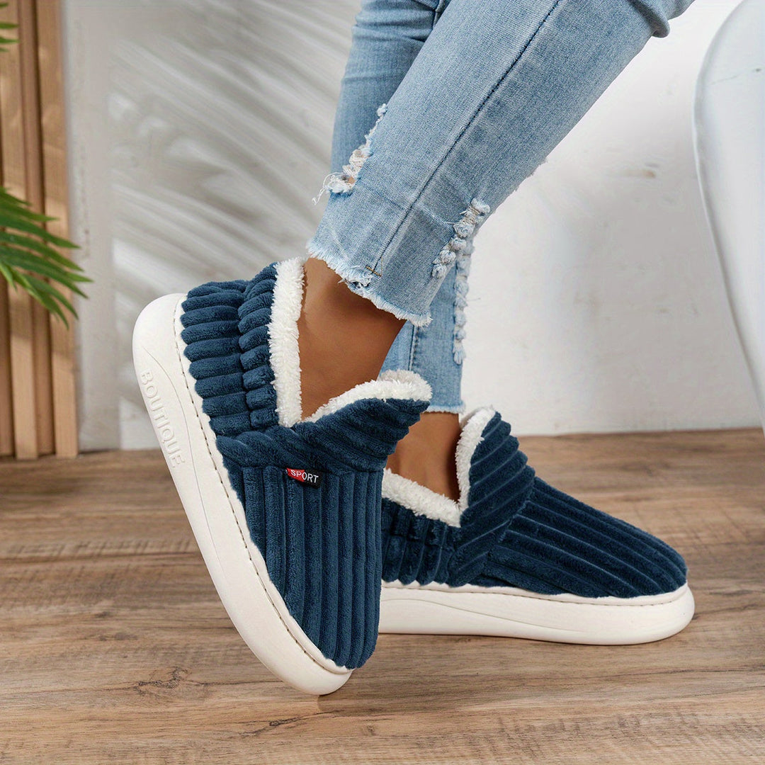 The CozyStep plush slippers