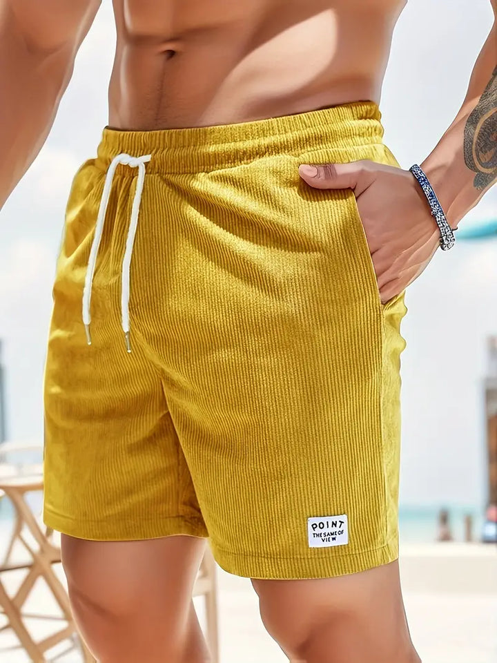 Men's Elastic Waist Corduroy Summer Shorts