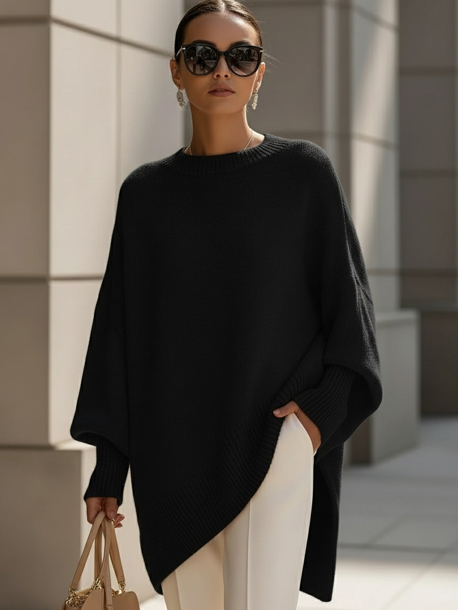 Evelyne – Elegant jumper with an asymmetrical hem