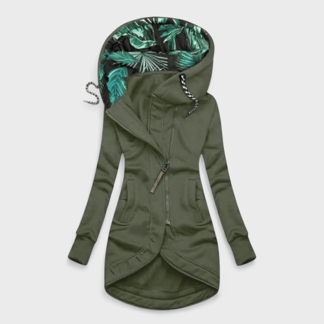 Eleonora™ – Asymmetric Zip Winter Coat