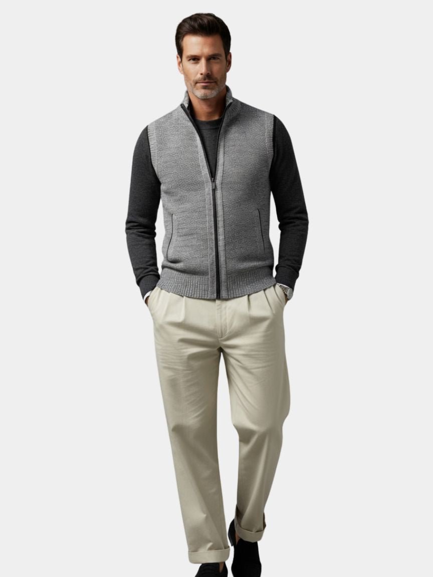 Khaya Knit Gilet” — Smart, Sharp & Effortlessly Cool