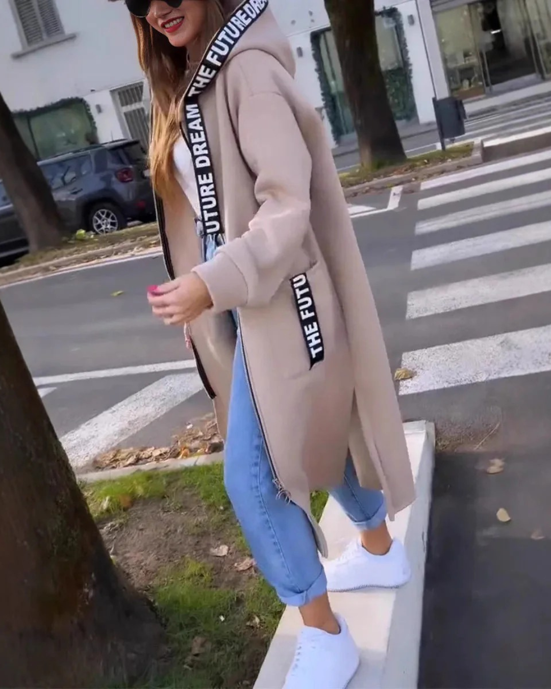 Marina - Long hooded sweatshirt