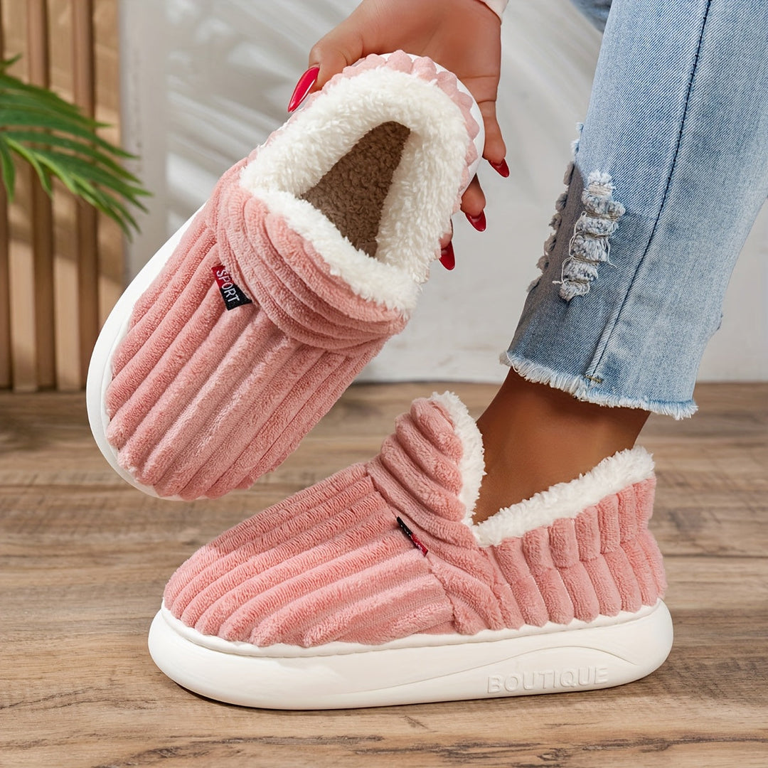 The CozyStep plush slippers