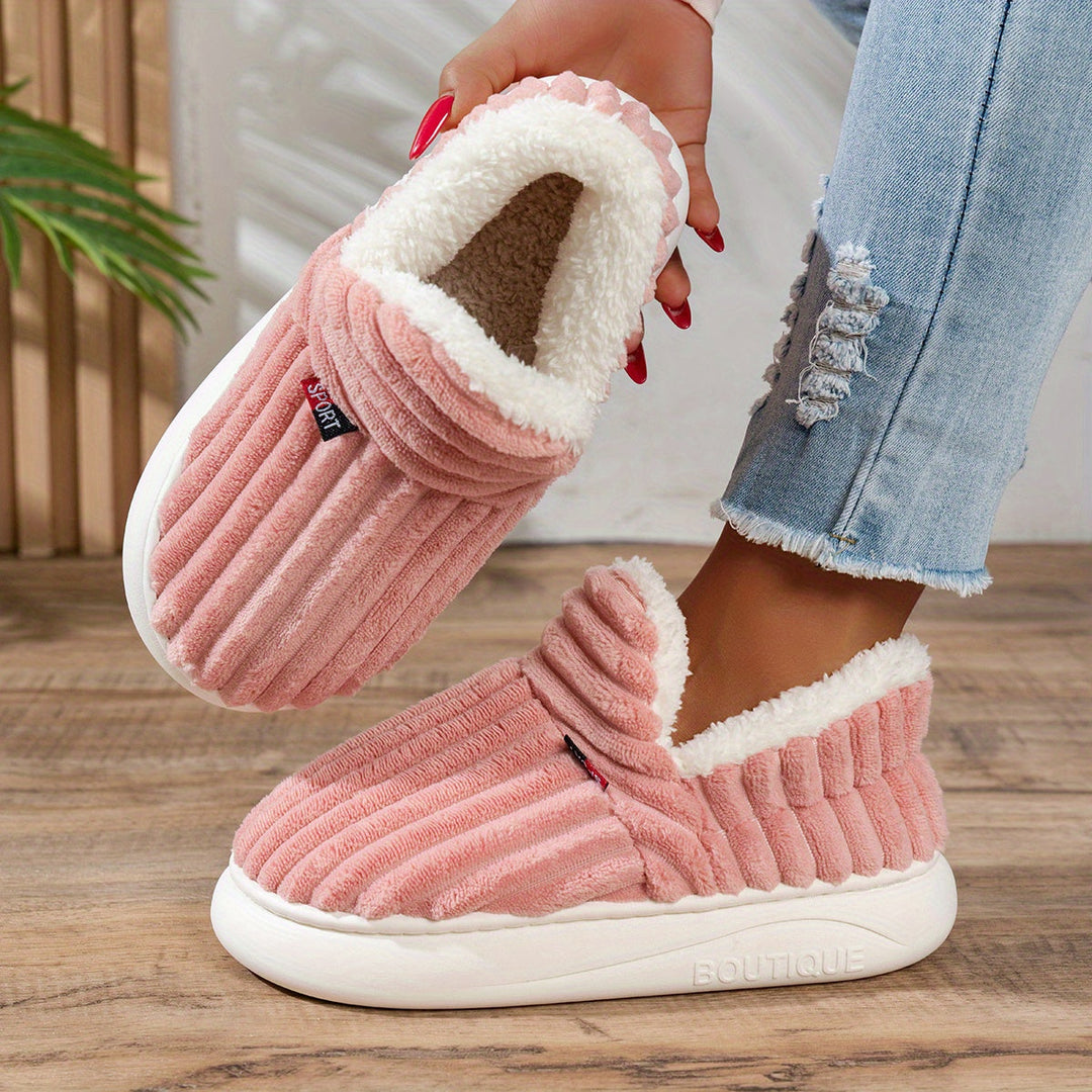The CozyStep plush slippers