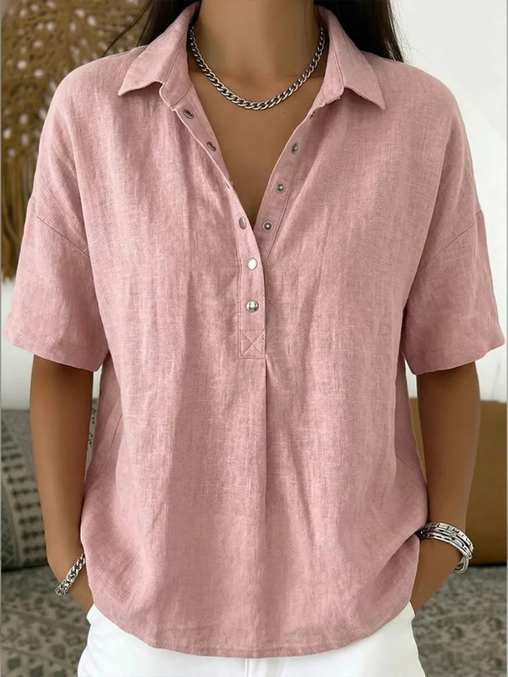 Tessa | Blouse with Collar and Button Detail