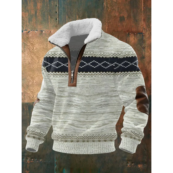 Ettiene™ | Fleece turtleneck jumper with zip and high collar