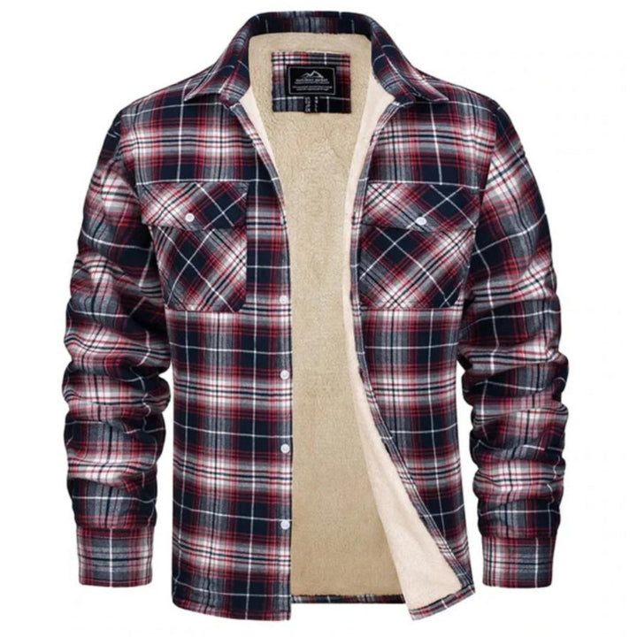 Plaid Overshirt | Men's Button-Up Fleece Jacket