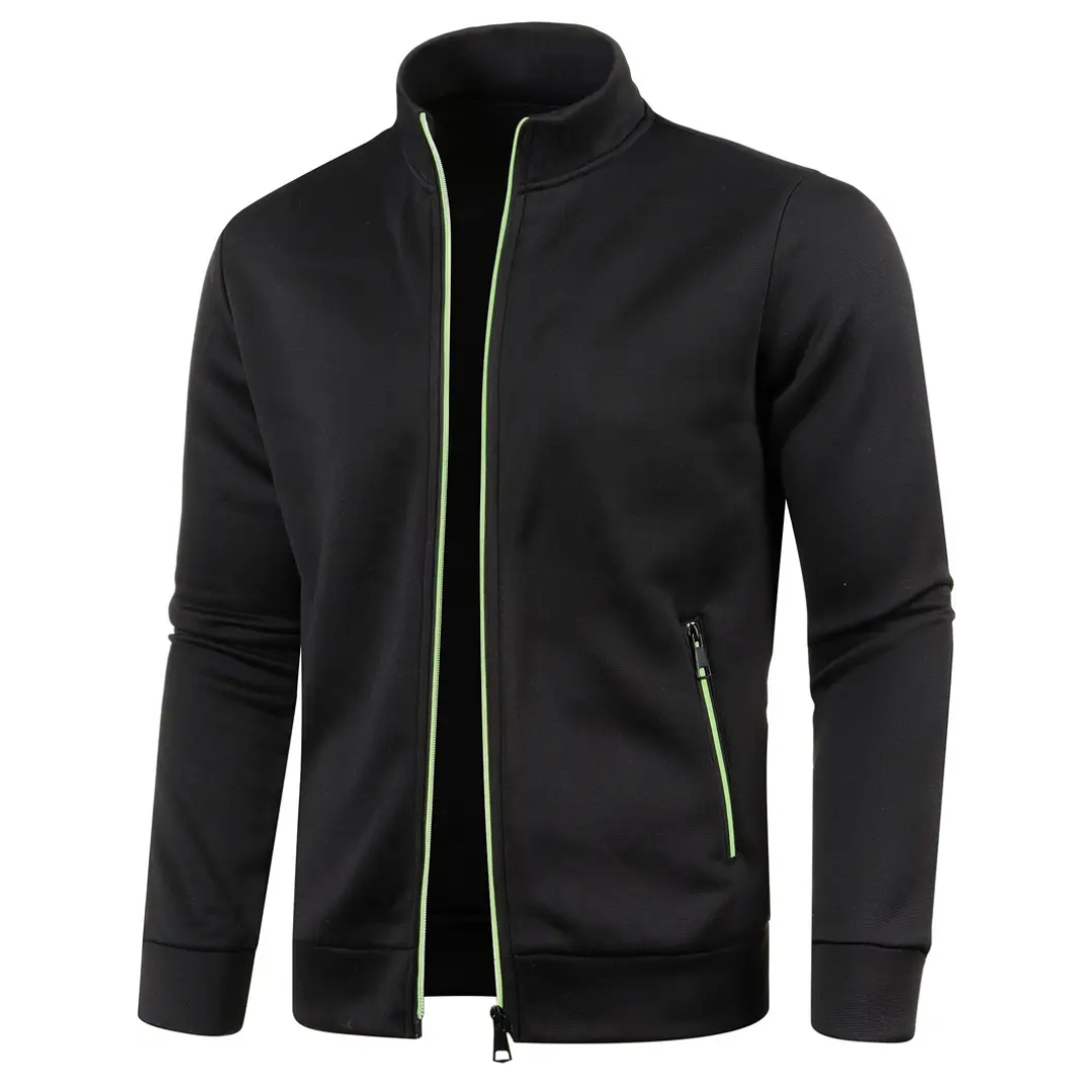 Jonas | Men's Sweat Jacket Stand-up Collar Full Zip Melange