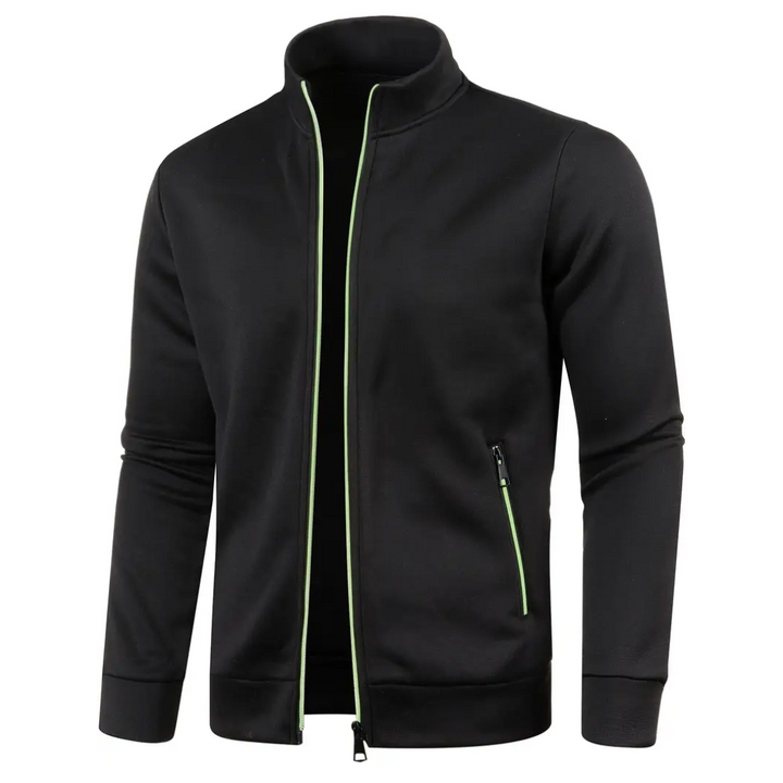 Jonas | Men's Sweat Jacket Stand-up Collar Full Zip Melange