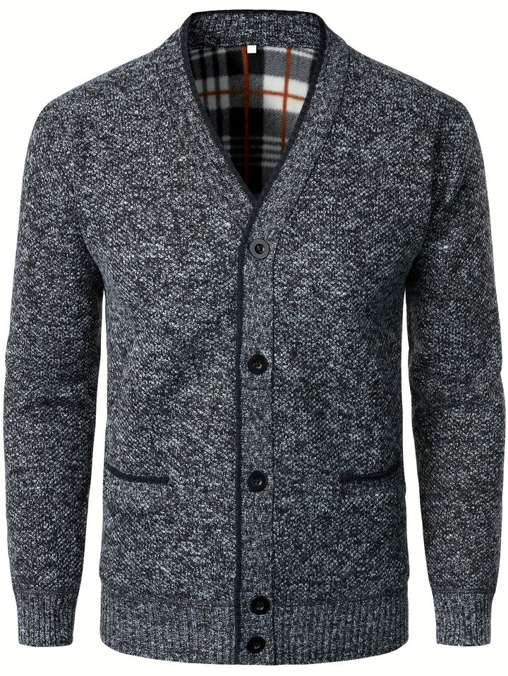 Men's Knitted Cardigan with Buttons