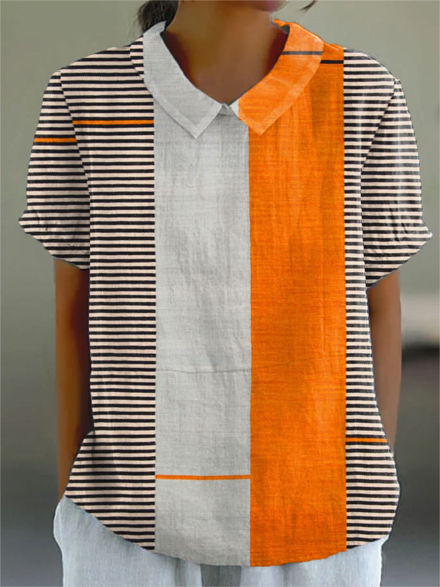 Lena | Striped Block Shirt