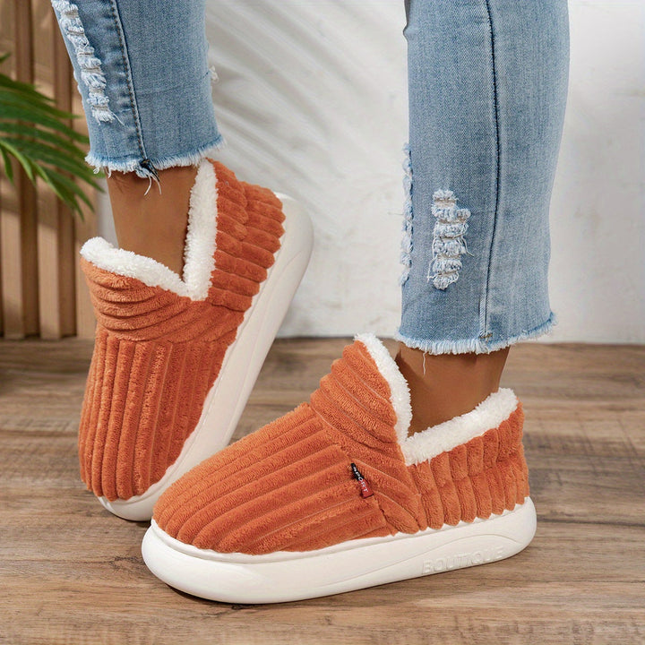 The CozyStep plush slippers