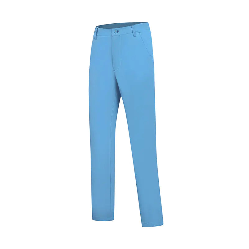 GolfThing Slim Fit Golf Trousers- Breathable Quick-Dry - White
