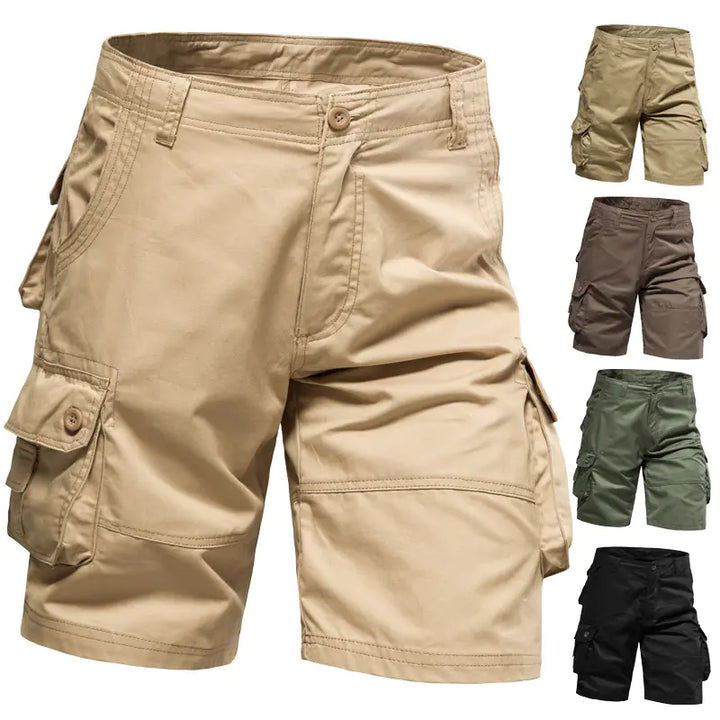 GolfThing High Quality Cotton Outdoor Cargo Shorts - Coffee