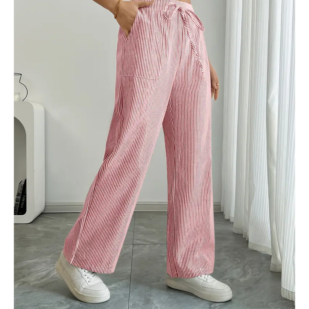 Amber™ | Striped Trousers With Pockets