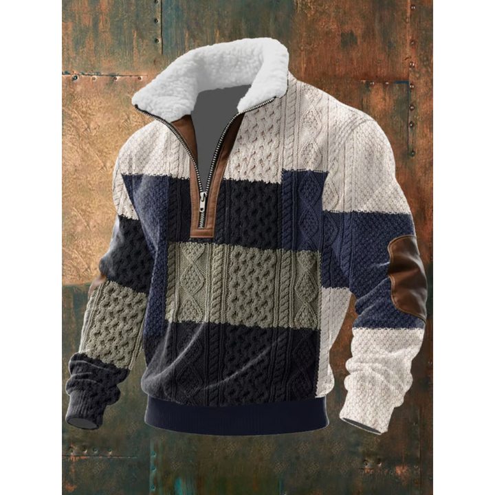 Ettiene™ | Fleece turtleneck jumper with zip and high collar