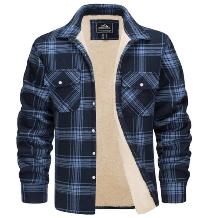 Plaid Overshirt | Men's Button-Up Fleece Jacket