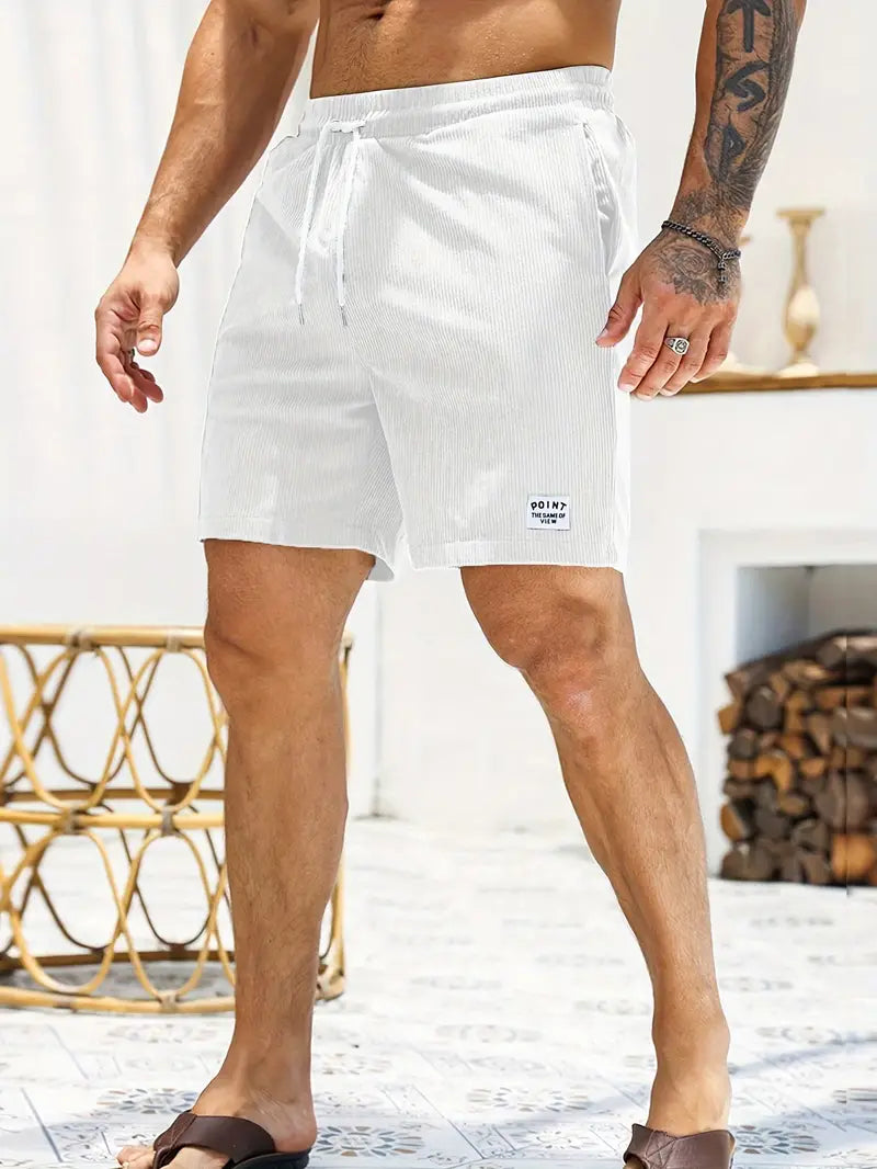 Men's Elastic Waist Corduroy Summer Shorts