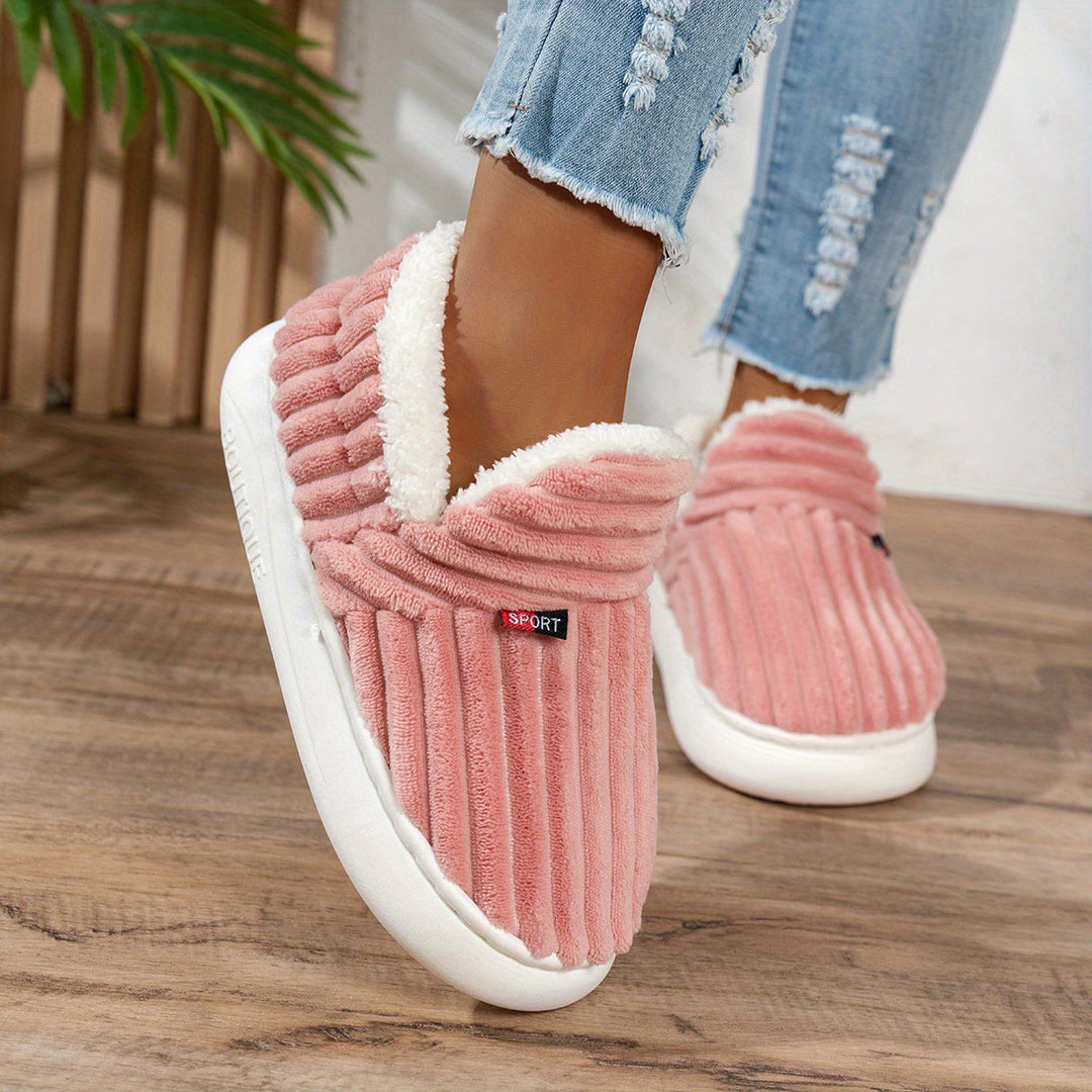The CozyStep plush slippers