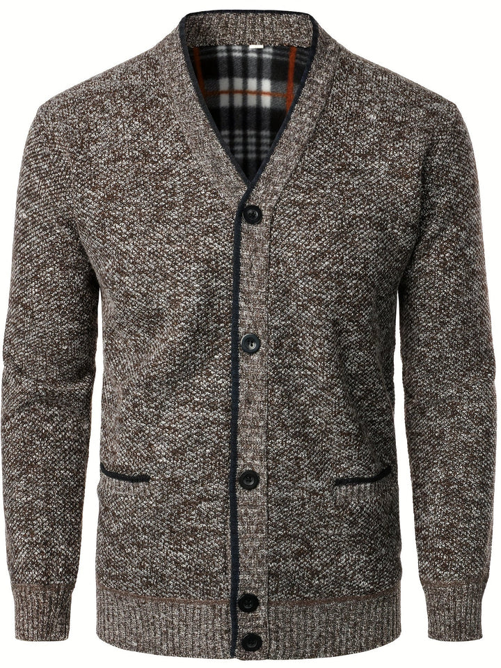 Men's Knitted Cardigan with Buttons