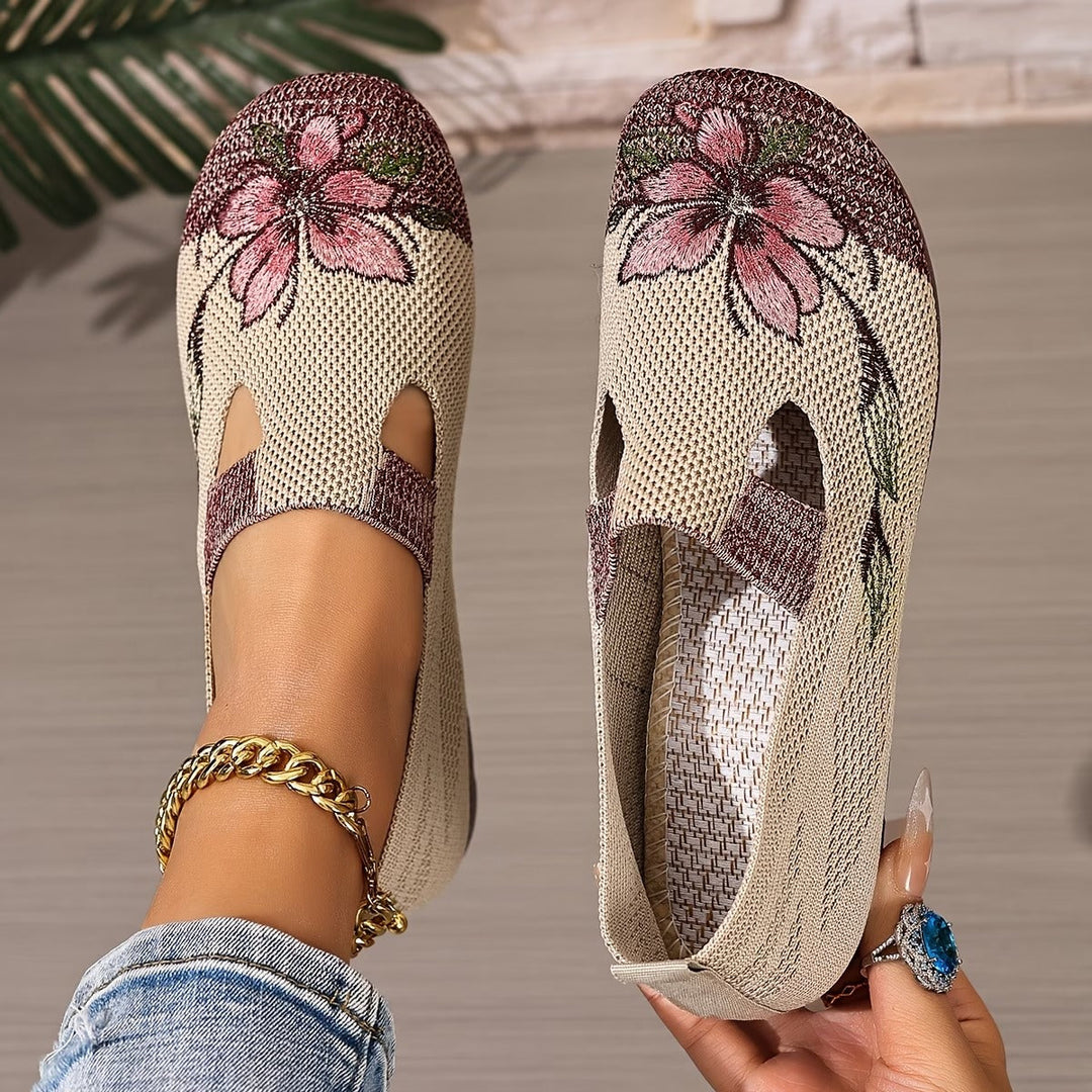 Xara | Floral Slip-On Flats