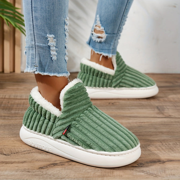 The CozyStep plush slippers