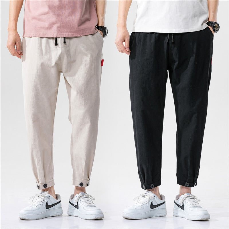 Theo | Slim Fit Cotton Trousers