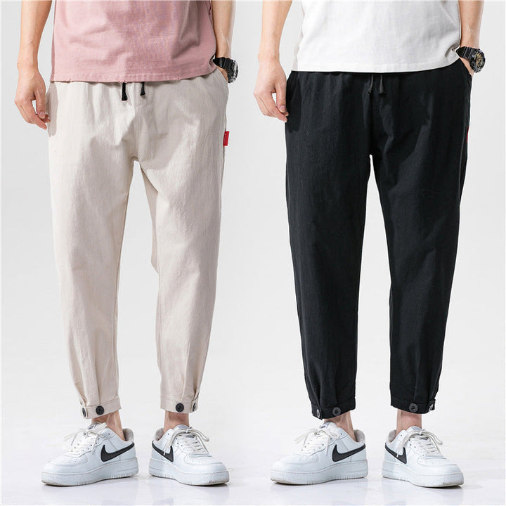Theo | Slim Fit Cotton Trousers