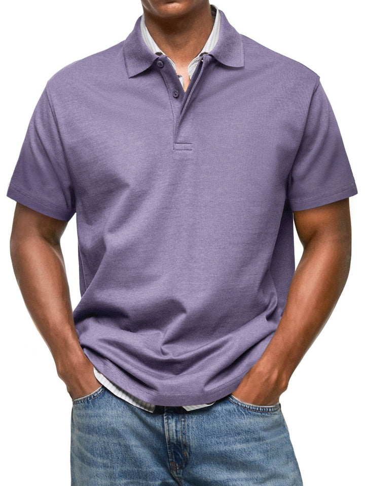 Men's Polo Shirt Short Sleeve Casual Polo Shirt Men's Slim Fit