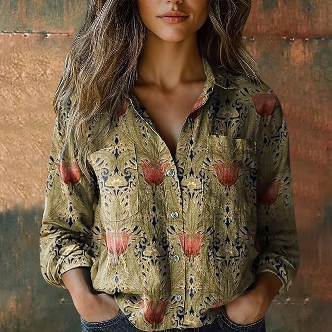 Guinevere | Artful Floral Blouse