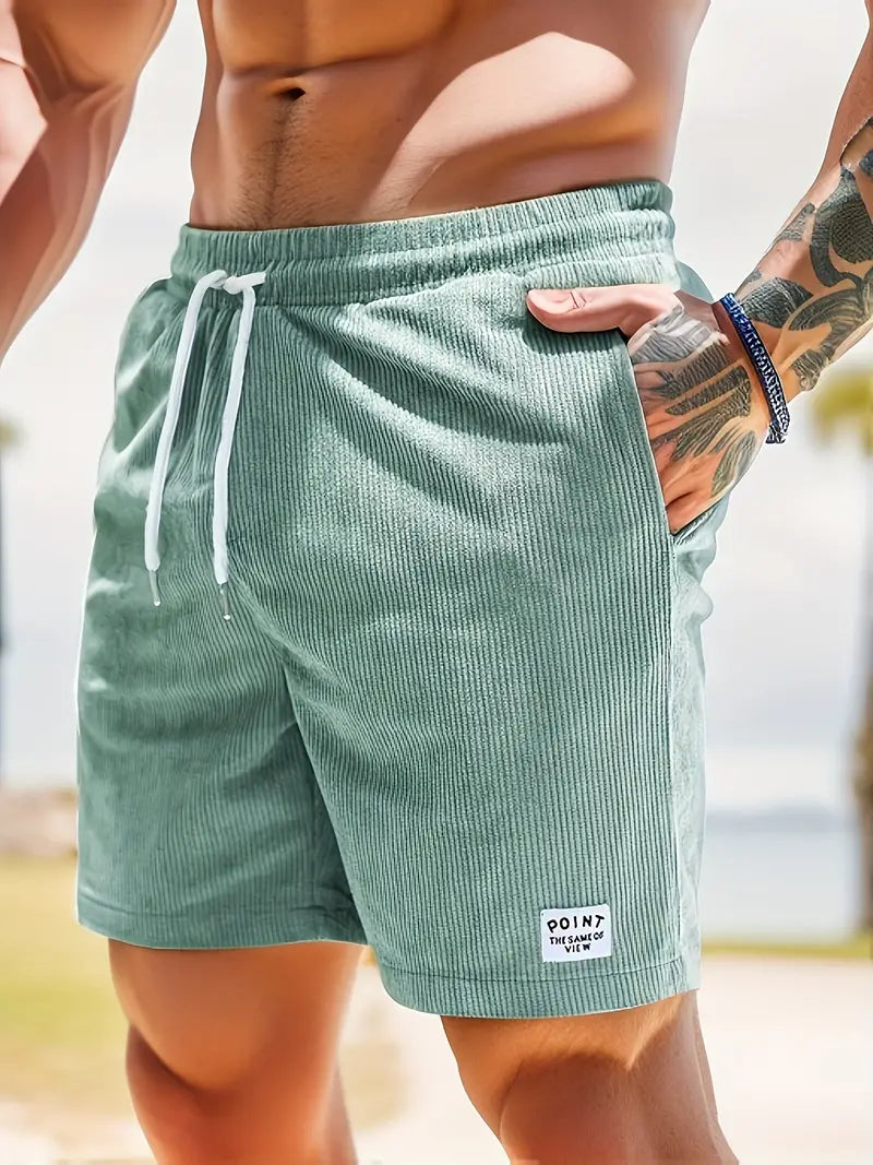 Men's Elastic Waist Corduroy Summer Shorts