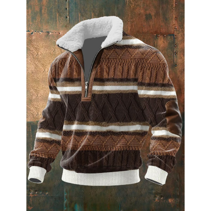 Ettiene™ | Fleece turtleneck jumper with zip and high collar