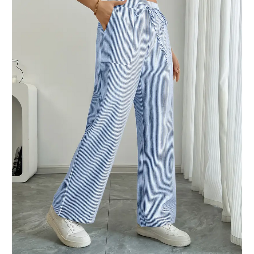 Amber™ | Striped Trousers With Pockets