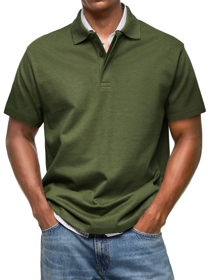 Men's Polo Shirt Short Sleeve Casual Polo Shirt Men's Slim Fit