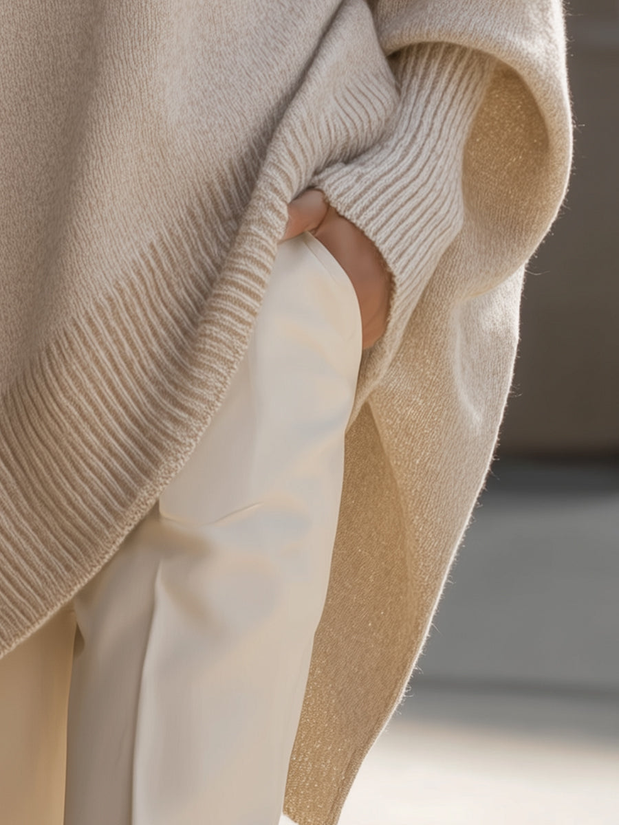 Evelyne – Elegant jumper with an asymmetrical hem