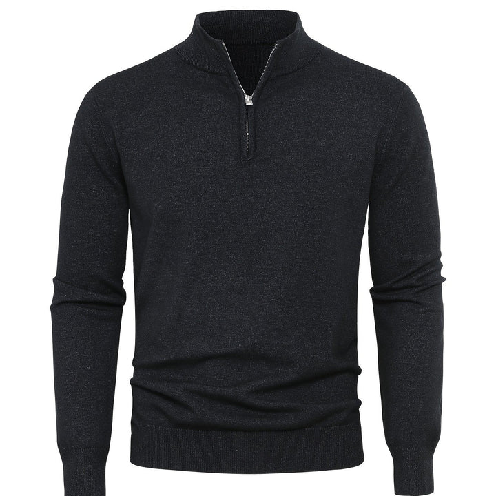 Men's Knitted Jumper with Half Zip