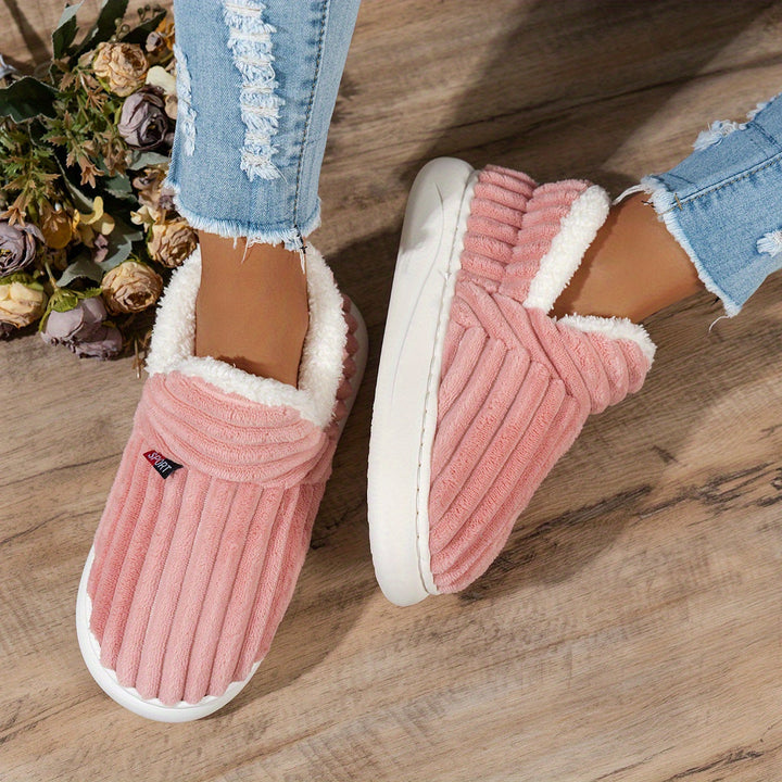 The CozyStep plush slippers