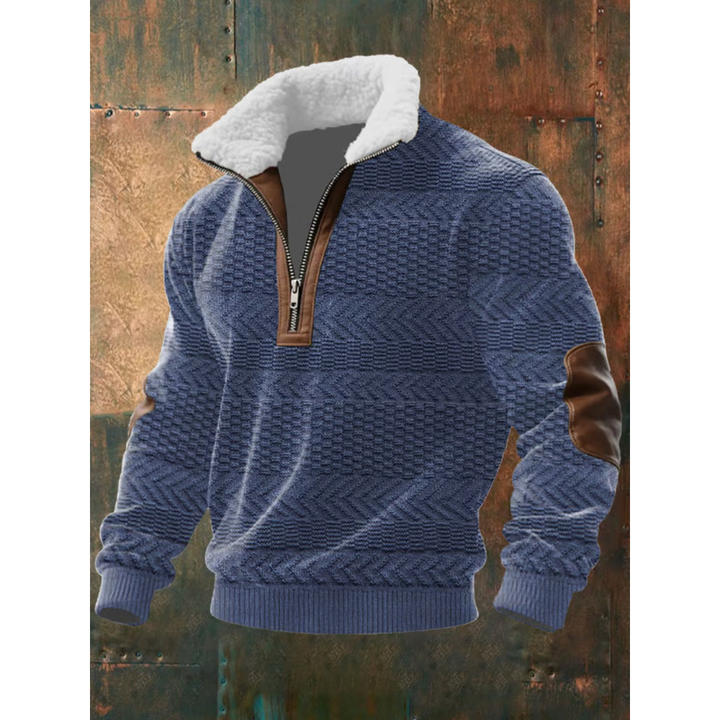 Ettiene™ | Fleece turtleneck jumper with zip and high collar