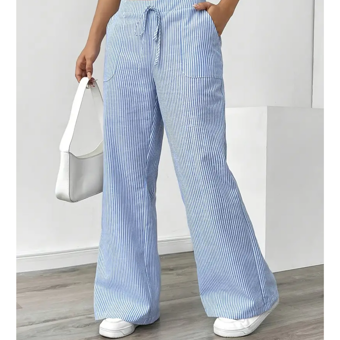 Amber™ | Striped Trousers With Pockets