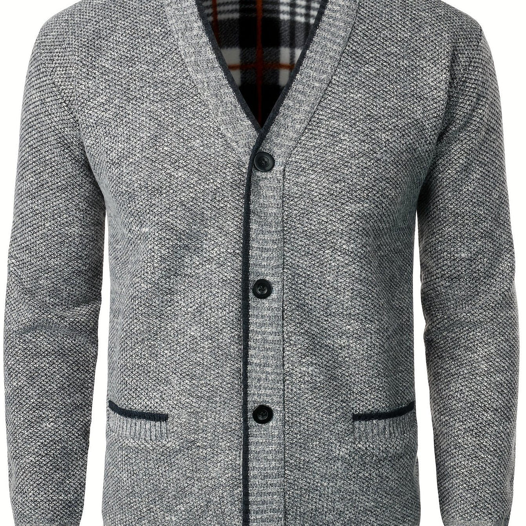 Men's Knitted Cardigan with Buttons