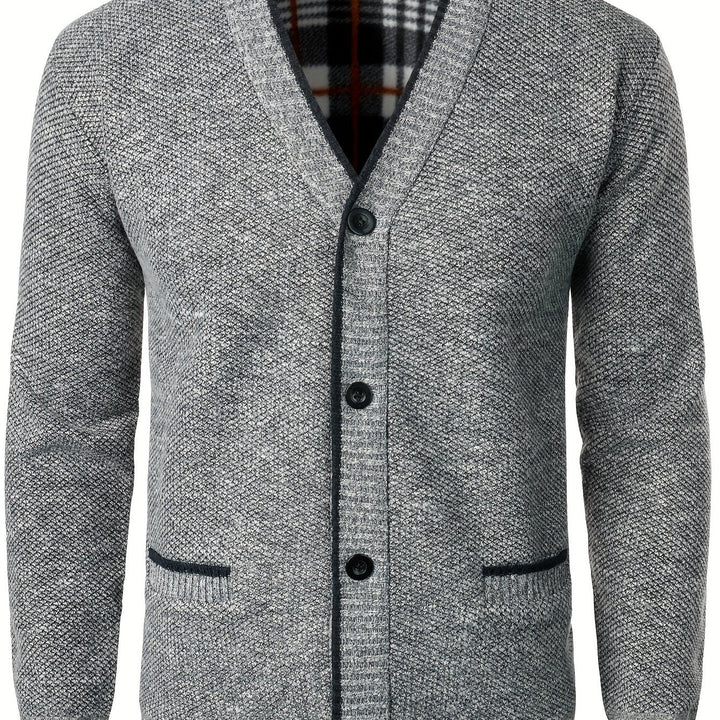 Men's Knitted Cardigan with Buttons