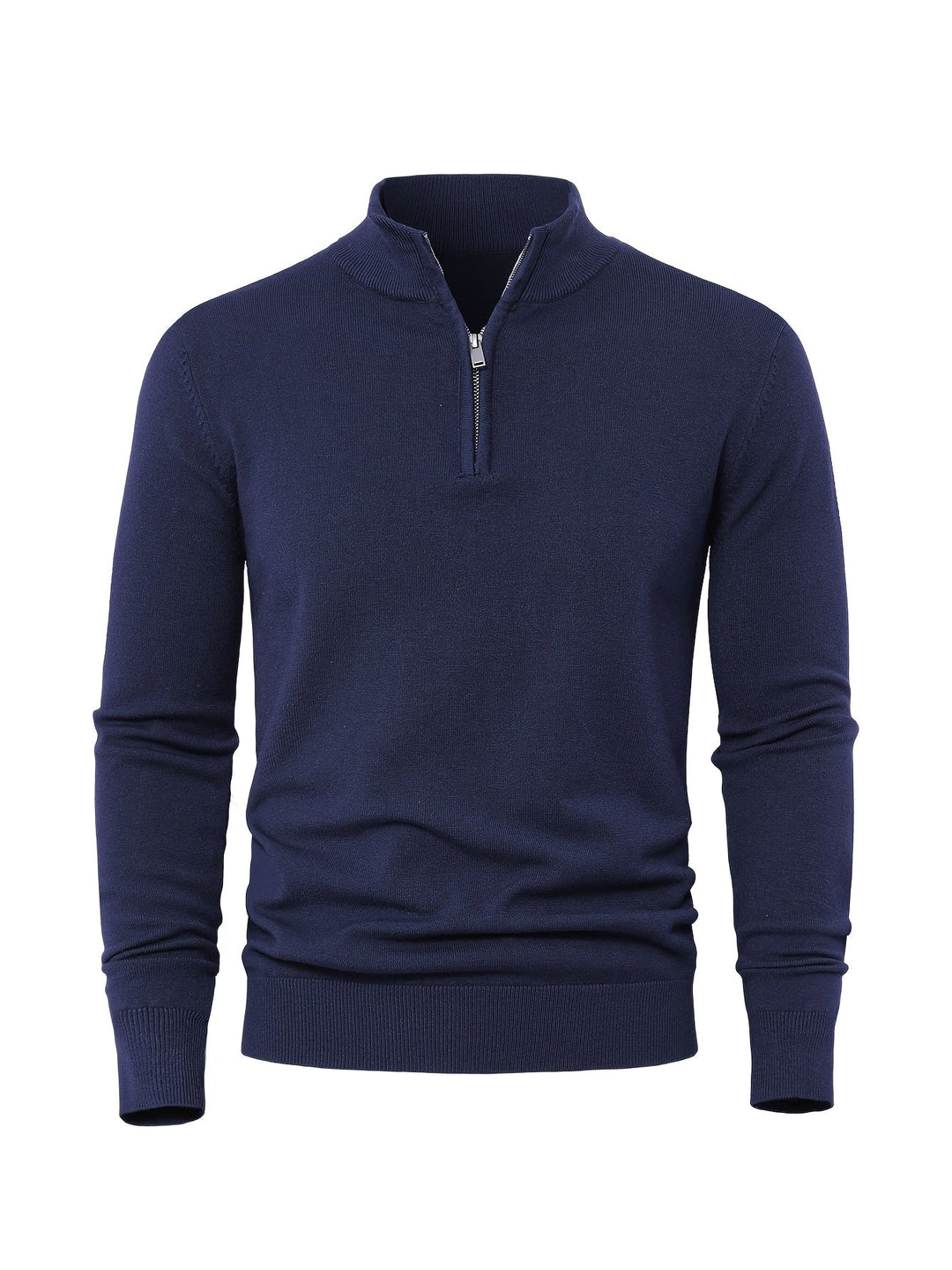 Men's Knitted Jumper with Half Zip