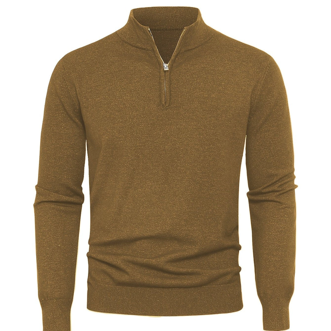 Men's Knitted Jumper with Half Zip