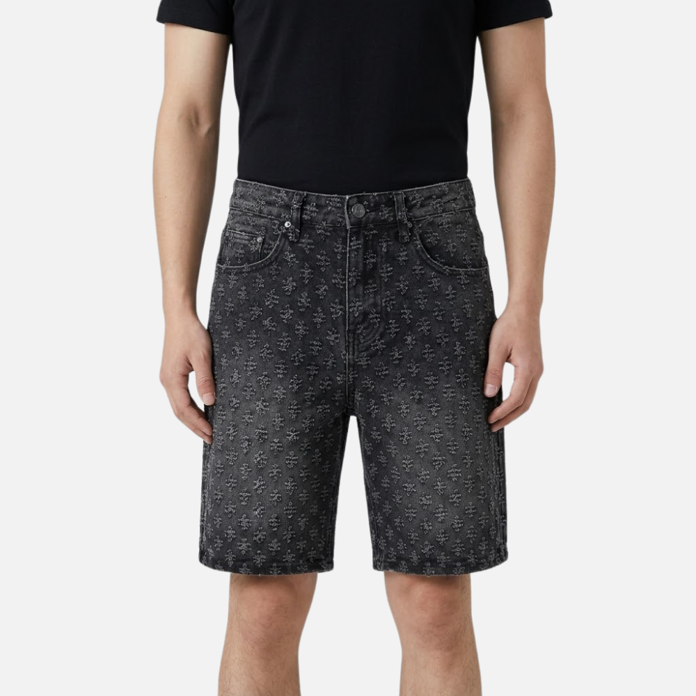 Mark | Premium Denim Look Shorts with Texture