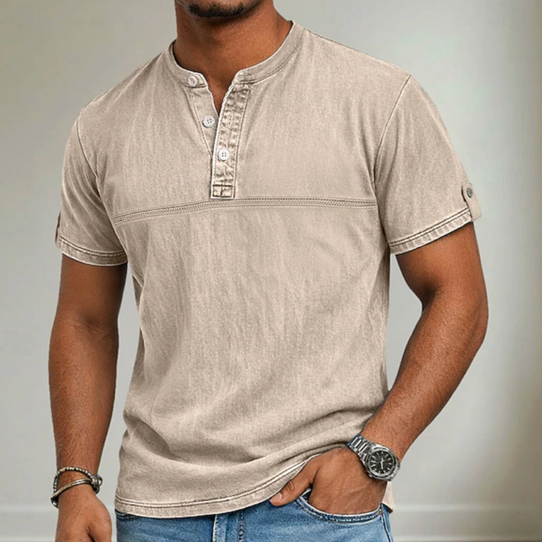 Noah | Stand Collar Short Sleeve