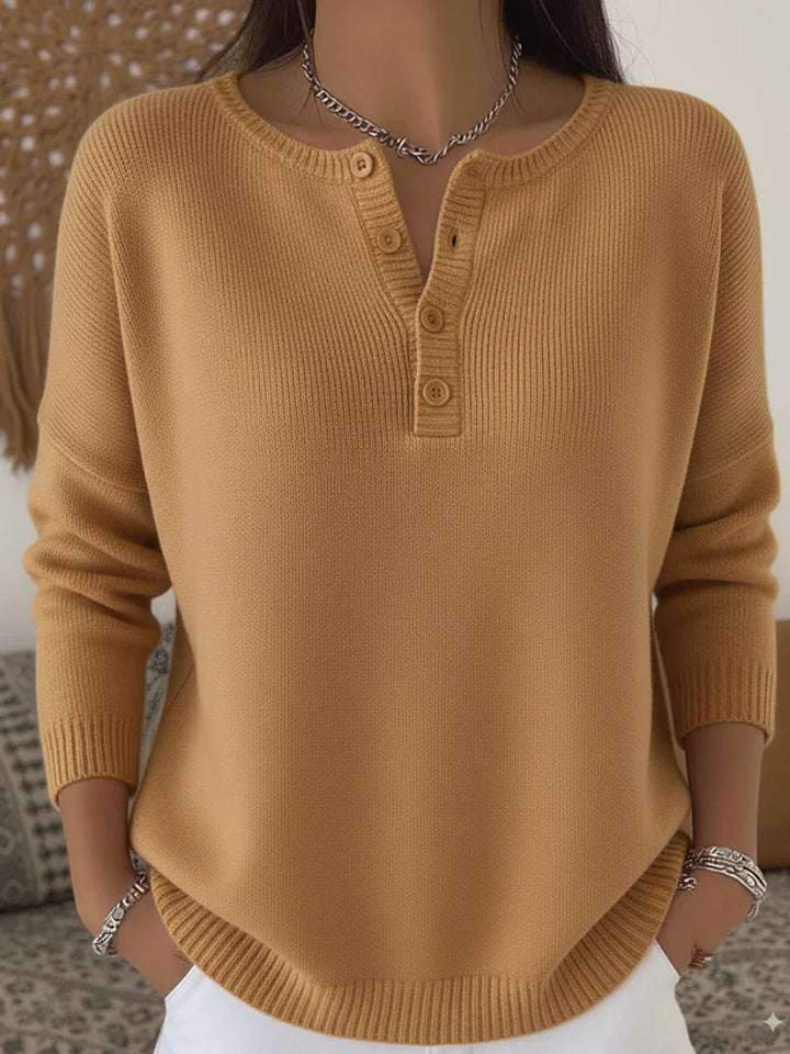 Mira | Knitted Sweater with Button Closure