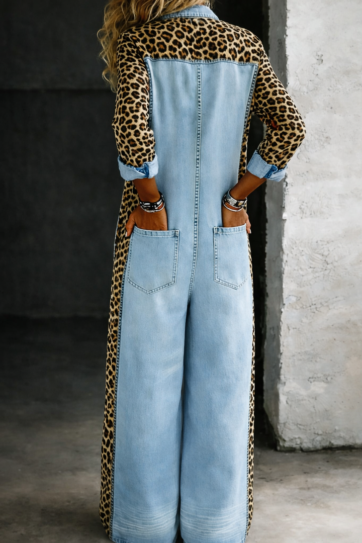 Amanda | One-Piece Denim Jumpsuit with Shirt