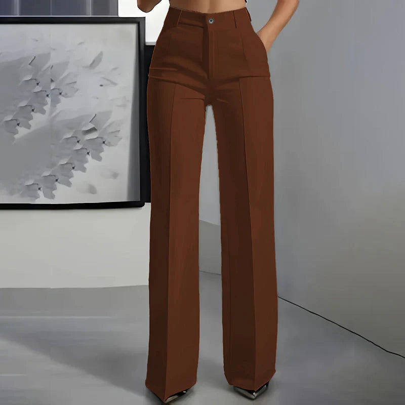 Eddi | Chic high-waisted trousers with a straight and elegant cut
